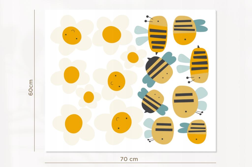 Odorless Bees And Flowers Wall Stickers For Children'S Room
