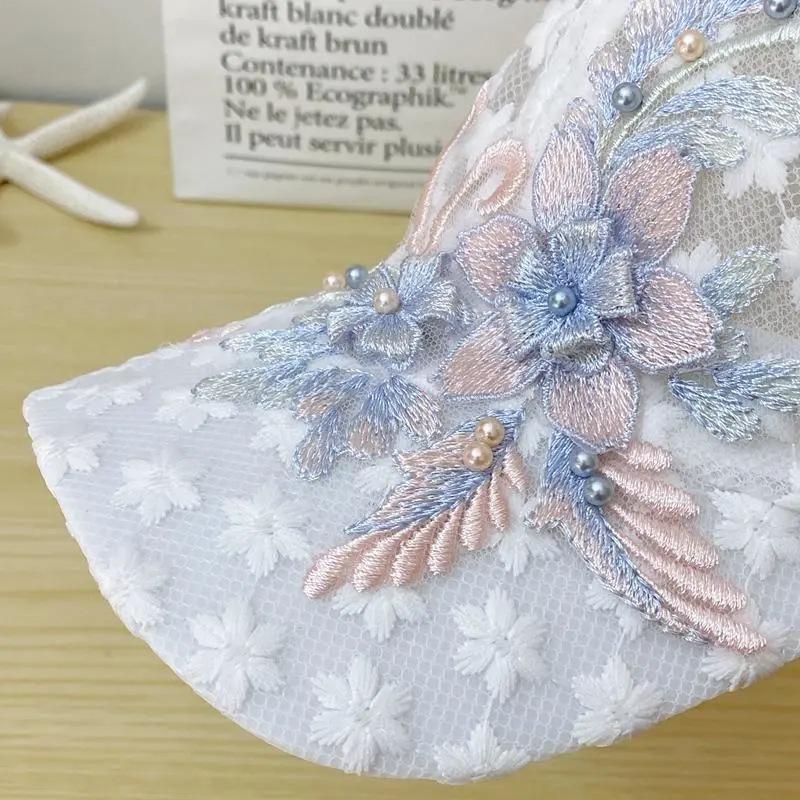 Fashion Baseball Cap Women's Summer Thin Mesh Breathable Lace Cap Sun Hat