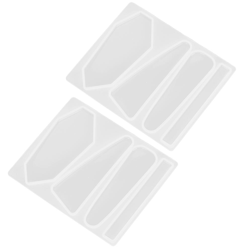 2Pcs Barrette Mold Silicone DIY Hair Stick Making Geometric Epoxy Bobby Pin Tools(Model B )