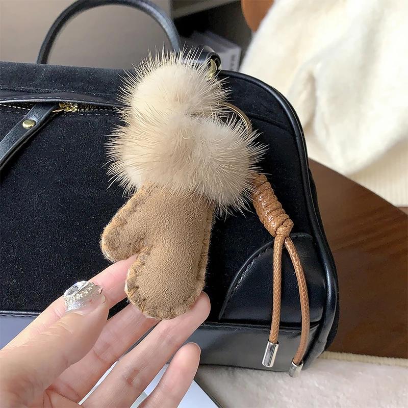 

Plush Suede Crossbody Shoulder Bag,Cute Snow Boots Shaped Mobile Phe Storage Sling Bag,Ctrast Color Women s Commuter Purse