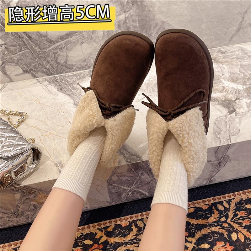 

2025 Winter New Thick-soled Mid-calf Warm Shoes Wear-resistant Comfortable Fashionable Women s Boots Flat-soled Snow Boots 40
