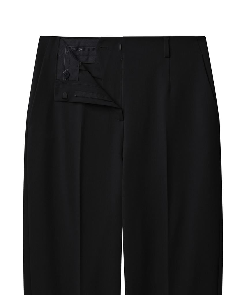 MUSINSA STANDARD WOMAN Women'S Waistbandless Tapered Crop Slacks [Black]