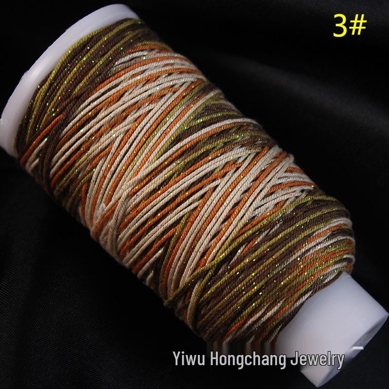 Variegated Hand-Spun Cotton Necklace & Bracelet Rope with Gold Tibetan Starry Sky Gradient
