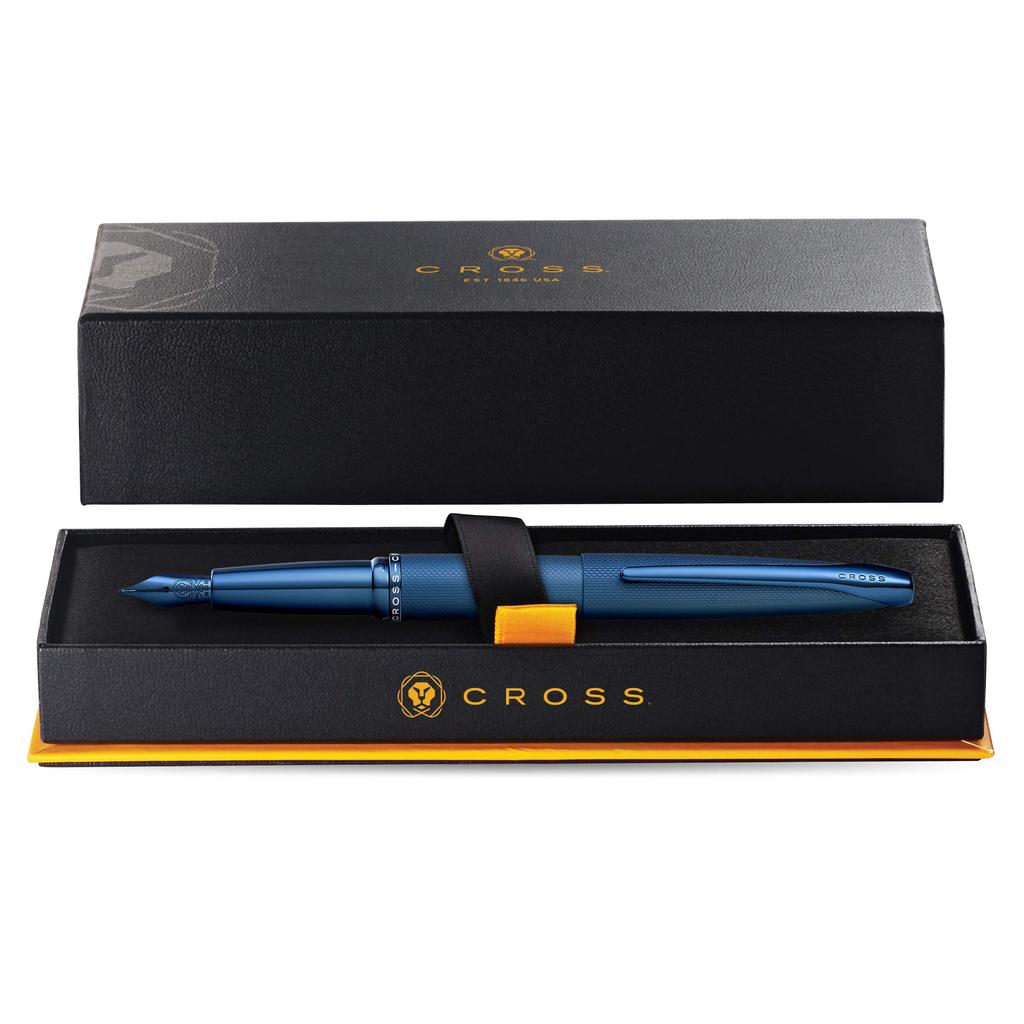 CROSS ATX Brushed Finish Dark Blue Fountain Pen Stainless Steel Nib (F-shape) N886-45FJ