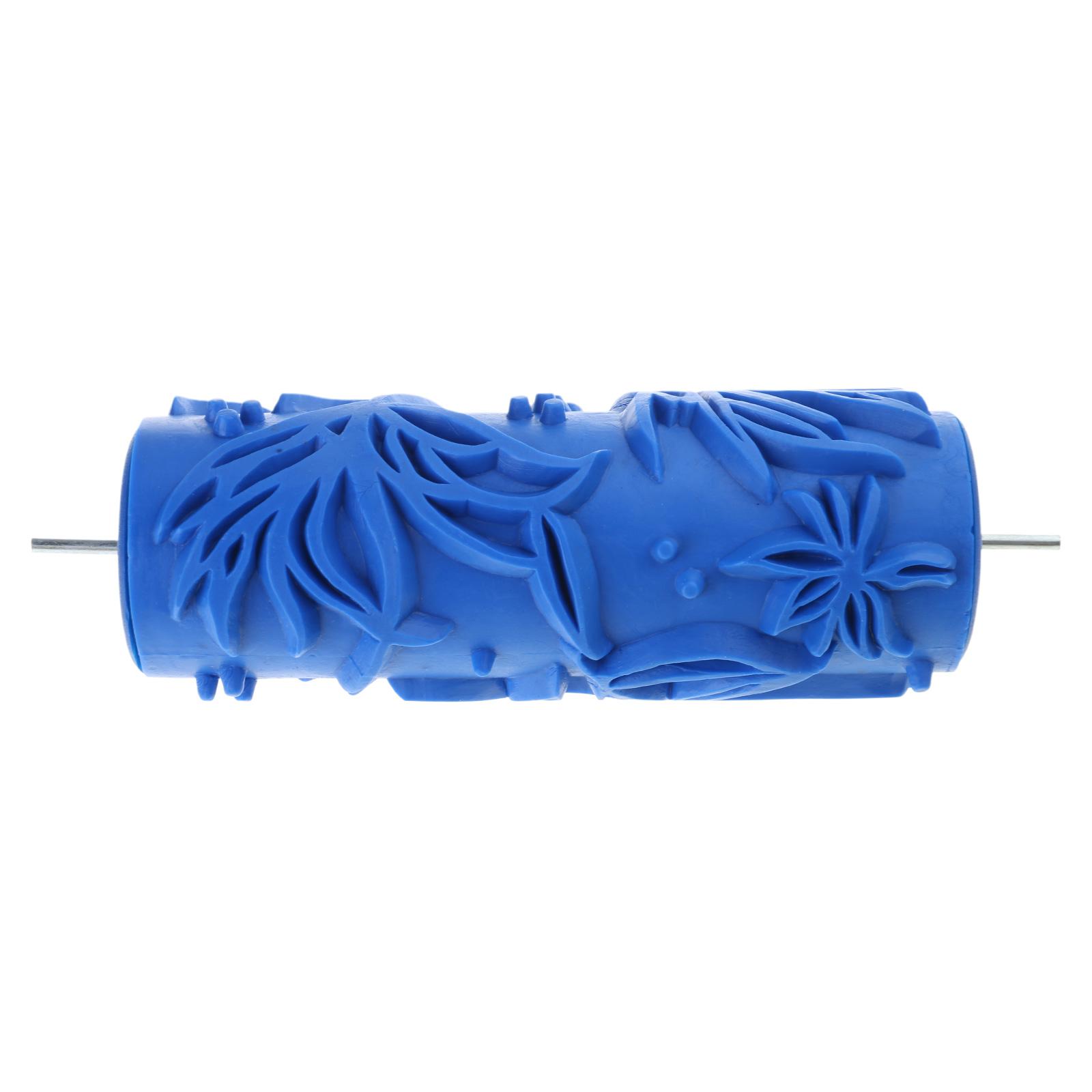 

Текстурный резиновый валик с тисненым цветочным узором, подходит для декора стен, 5 дюймов, для покрасочных проектов B