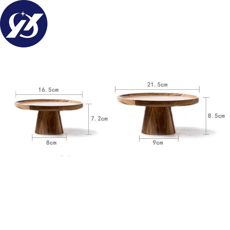Japanese Wood Food Tray for Cake Fruit Dessert Stand Creative Wedding Party