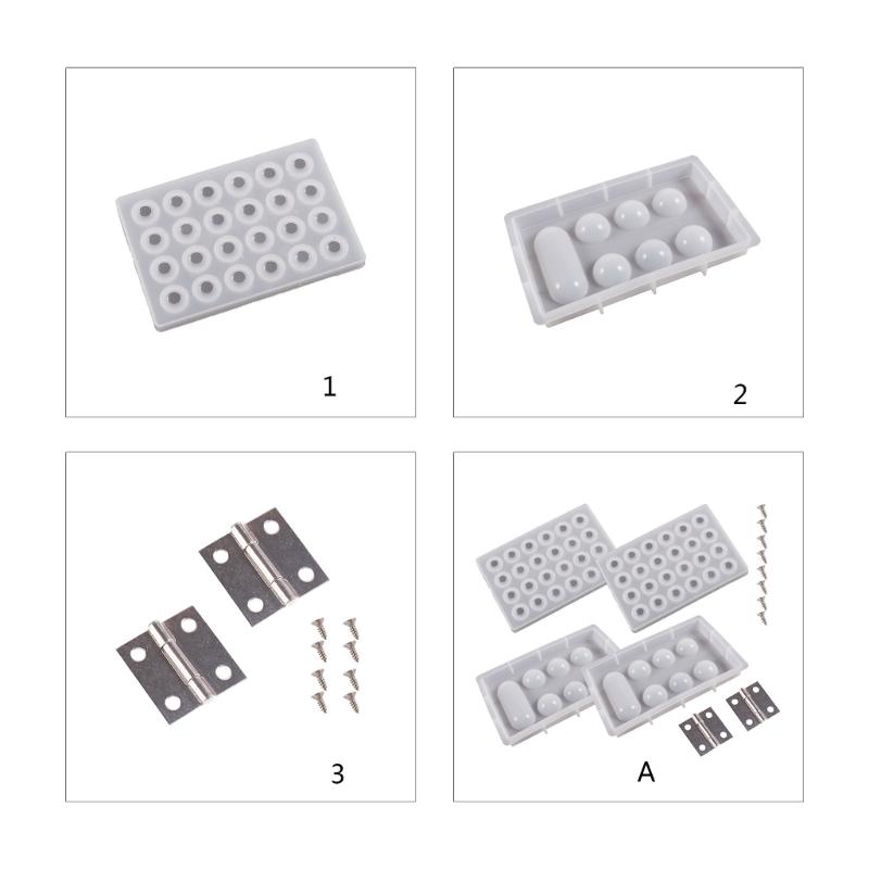 Crystal-Clear Resin Mold for Mancala Board Game Silicone Resin Molds Kit with Screw DIY Family Party Board Games Craft
