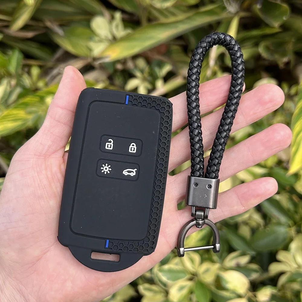 Silicone Car Key Cover Case For Renault Captur Clio Zoe Koleos Scenic 4 Arkana Dacia Sandero Megane Talisman Espace Card Remote