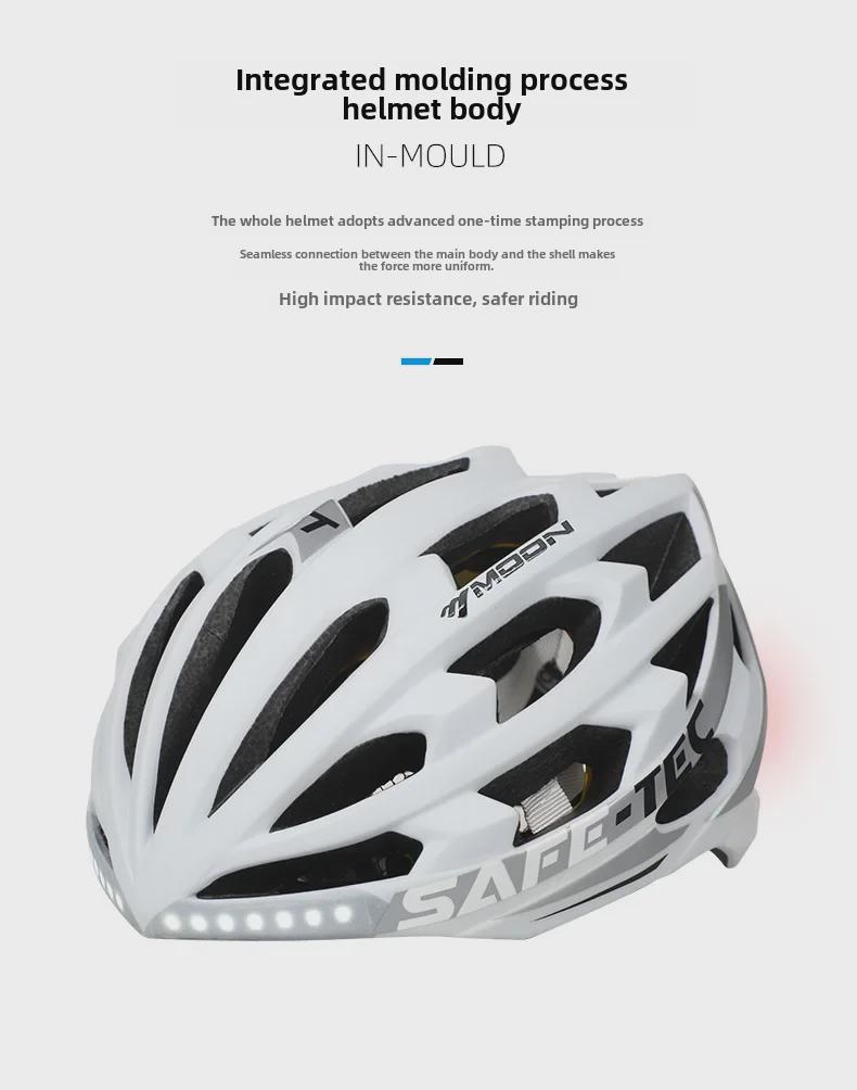 MOON Smart Bluetooth LED Cycling Helmet, Breathable Unisex Road & Mountain Bike Helmet