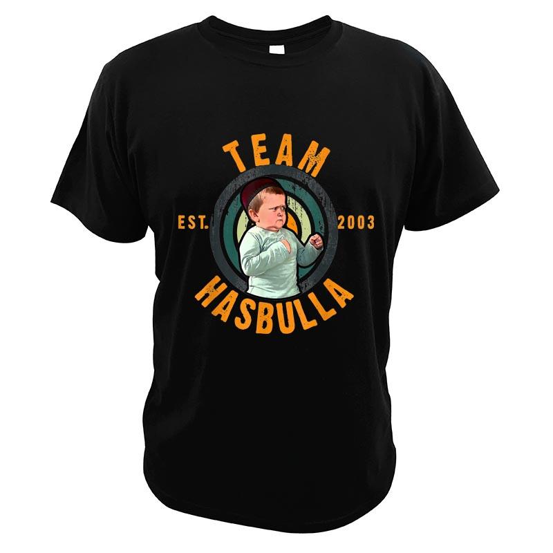 Funny Team Hasbulla Smile Classic T Shirt Russia Hasbulla Fighting Meme Retro Men Clothing Casual Soft Summer Top Asian Size