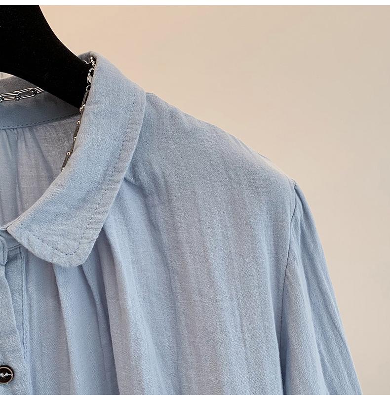 2026 Early Spring Women's Elegant Long Sleeve Cotton Gauze Shirt