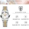 Orologio da donna di nuova tendenza della moda 2024, orologio da ragazza decorato con diamanti in cristallo con taglio a diamante, calendario impermeabile luminoso