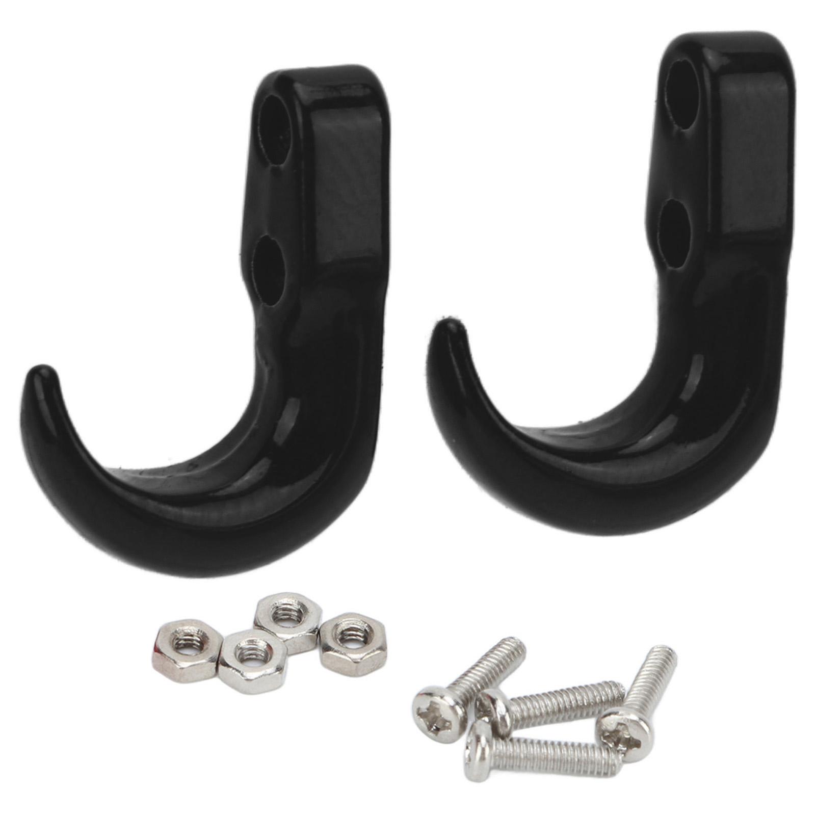 

2Pcs RC Металевий бампер Trailer Hook Sickle Authentic Rescue Car Hook for Axial SCX24 1/24Black