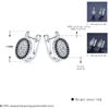 Černá Awn Classic 925 Sterling Silver Kulaté Černé Trendy Spinel zásnubní kruhové náušnice pro ženy Jemné šperky Bijoux I149