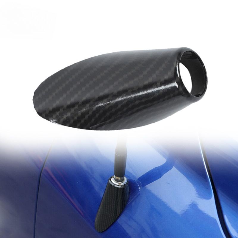 Car Antenna Adapter Base Aerial Exterior Parts ABS Carbon Fiber Look for Dodge RAM 1500 2010-2017