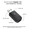 Bluetooth-compatible Dongle 3 in 1 BT5.0 USB Adapter Stereo Audio Transmitter Receiver for TV Computer Car Earphone Headset
