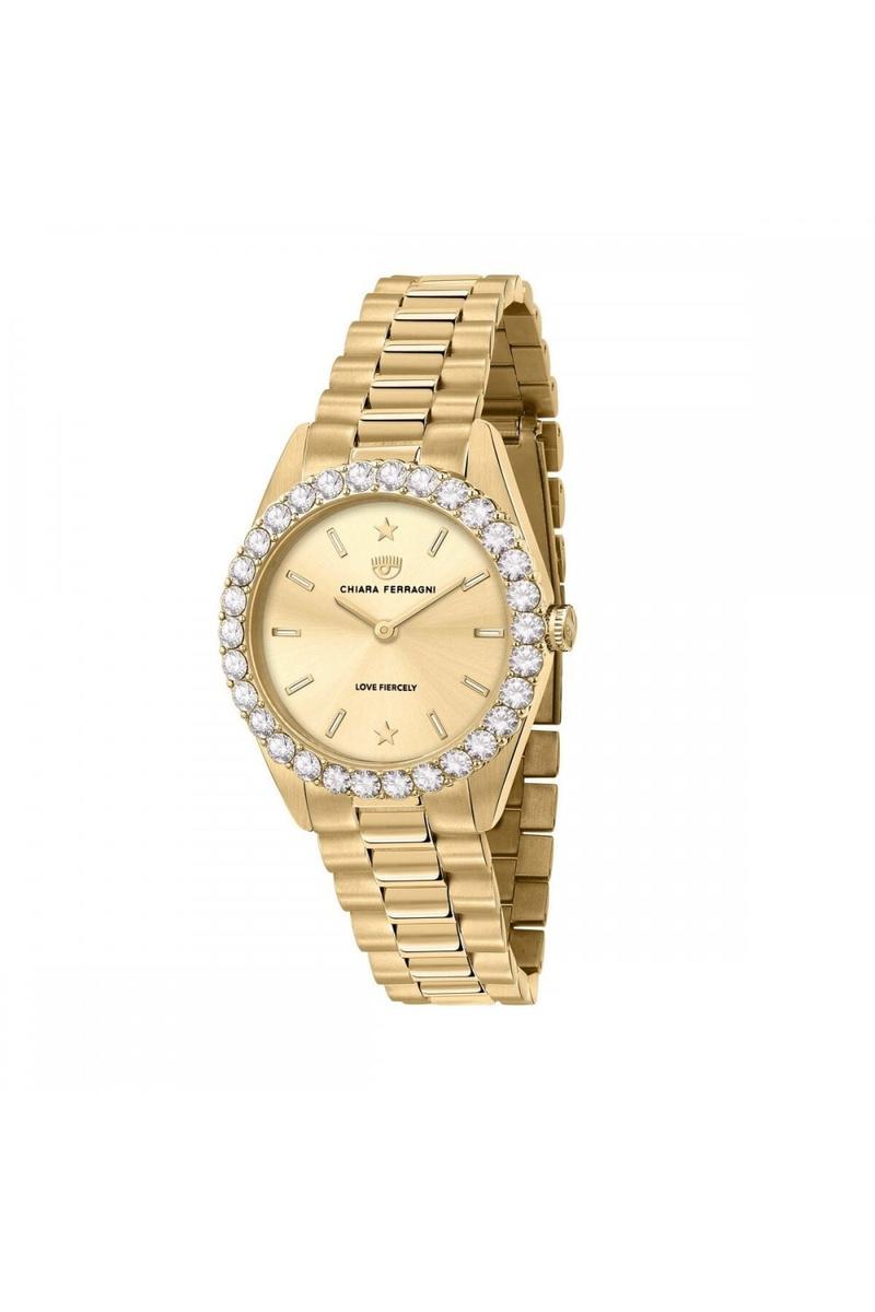 Super Merchant Herren Gold Uhr Chiara Ferragni R1953100509. Quarz, Farbe Kobieta.