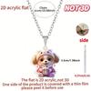 Cross-border new cartoon puppy necklace flat acrylic Christmas gift cute puppy holding cup necklace