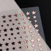 3D Black Pink Stars Stickers for Nails Golden Silvery Stars Adhesive Nail Decals Autumn Winter Festival DIY Nail Art Accessories