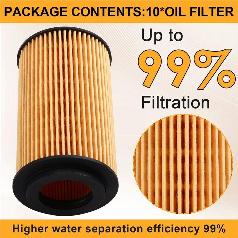 10Pcs Oil Filter A6511800109 For Mercedes Benz C Class W204 C204 2011 2012 2013 2014 C220 C250 CDI AT OM651