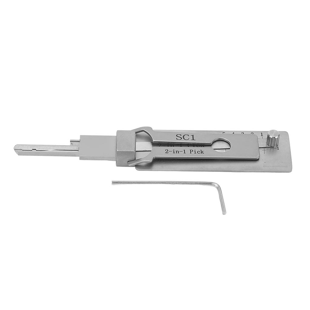 Haken-Aufnahme-Set Schlüssel-Decoder Schlüssel-Decoder 2 in 1 Edelstahl Schlüssel-Aufnahmewerkzeug Hardware für Reparatur Wartung O-Ring-Pick