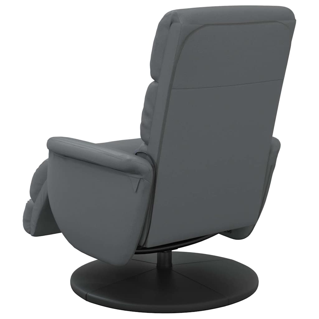 Massage Chair with Footrest Grey Artificial Leather