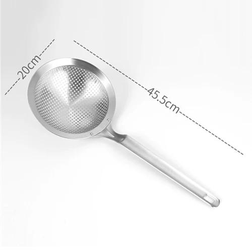 304 Stainless Steel Skimmer Strainer Colander Mesh Deep Fryer Oil Frying Scoop Noodles Dumpling Sieve - Kitchen Tools
