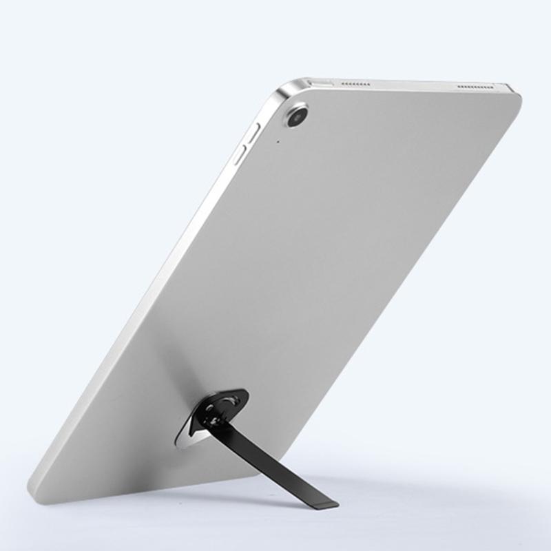 360 Degree Adjustable Kickstand Foldable Phone Mount Easy Stick On Tablet Support Stainless Steel for Work Entertainment