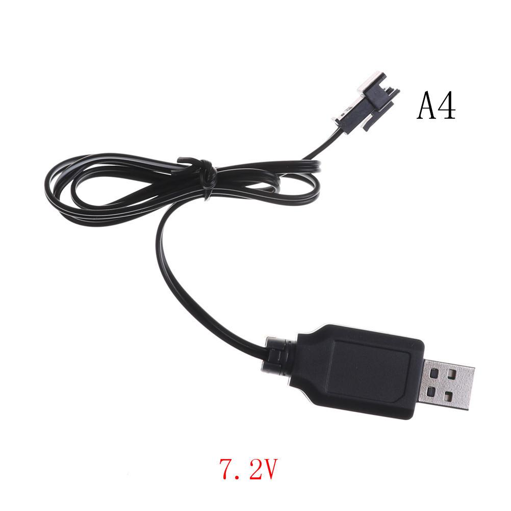 3.6V 4.8V 6V 7.2V Black USB Charger Adapter Cable Universal For Sky Viper Drone Helicopter