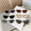 Sunglasses Cat Eye With Large Water Drill Personality Trendy Diamond Style