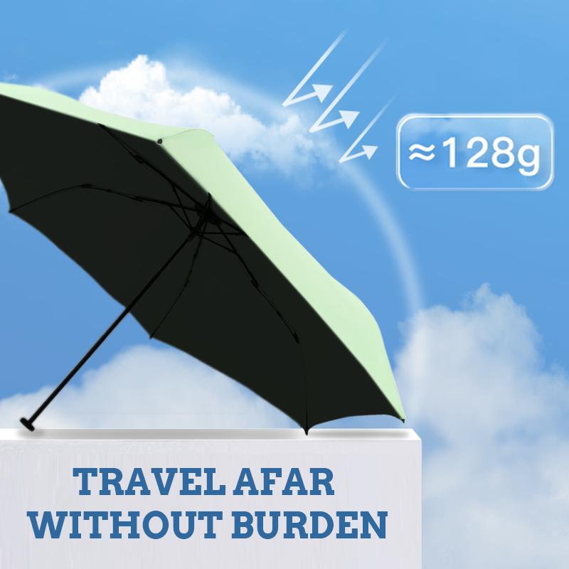 Ultra Light Feather Umbrella Carbon Fiber Portable Fold Pencil Umbrella Anti-UV Waterproof Women's Travel Mini Sunshade Umbrella