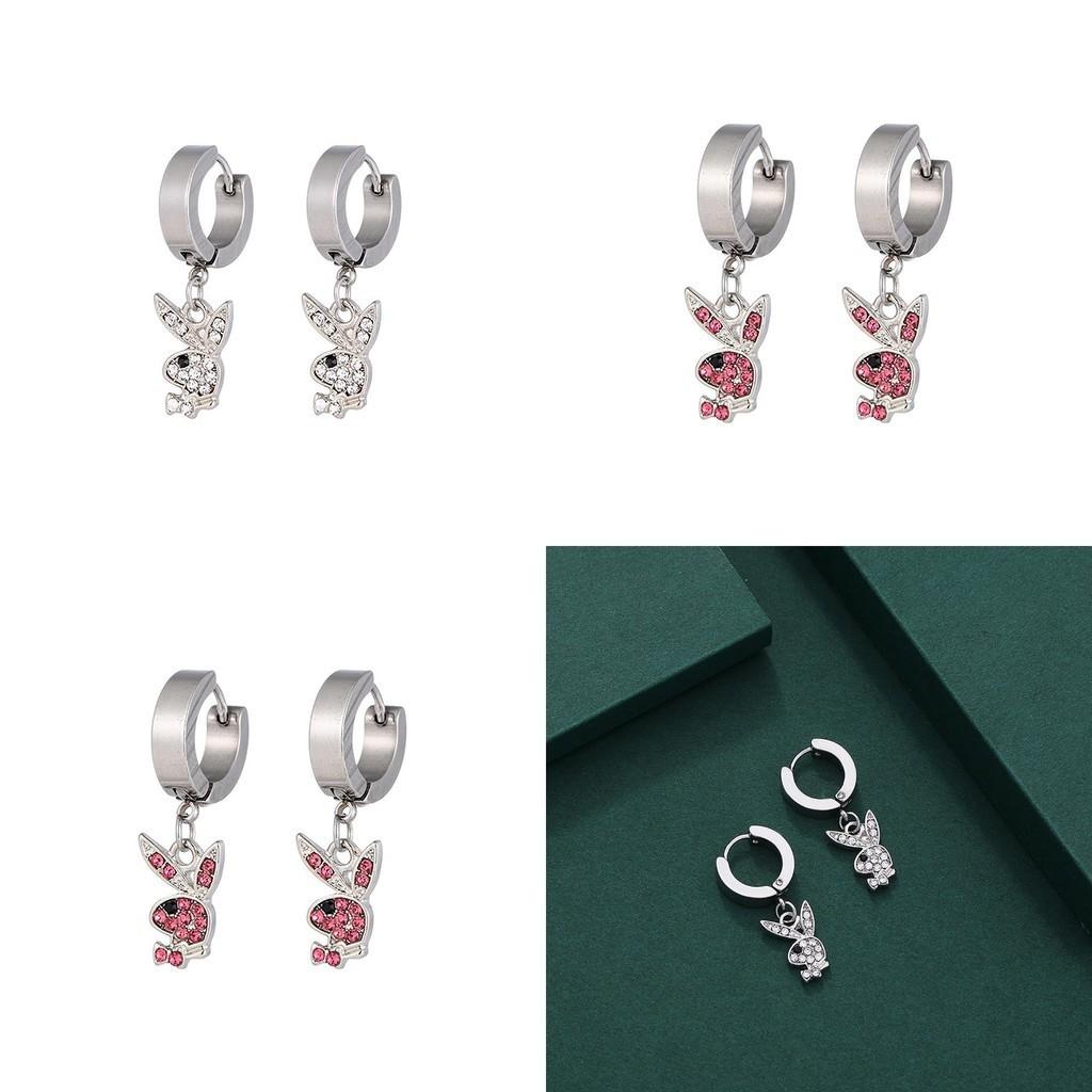 Trendy Creative And Alloy Bunny Clipon Earrings Adorable Animal Design