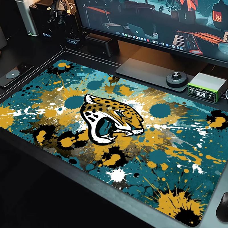 Jacksonville Jaguar Mouse Pad Large Gaming Table Cushion Nonslip Laptop Tablet Big Mousepad Xxl Mat Mini Pc Playmat With Lock Edge