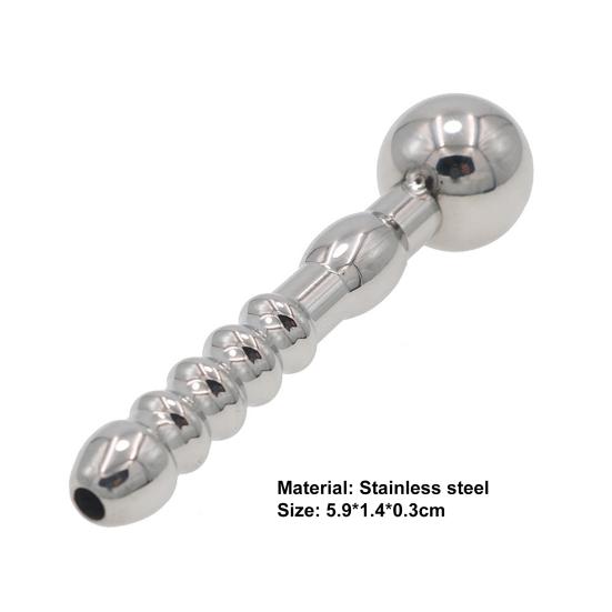 Yousheng Urethral Tube Rod Short Hollow Stainless Steel Urethral Dilator Stimulation Stopper for Couple