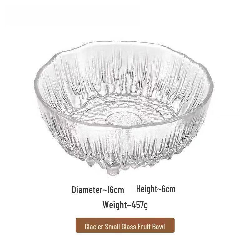 Abay Glacier Glass Fruit Bowl