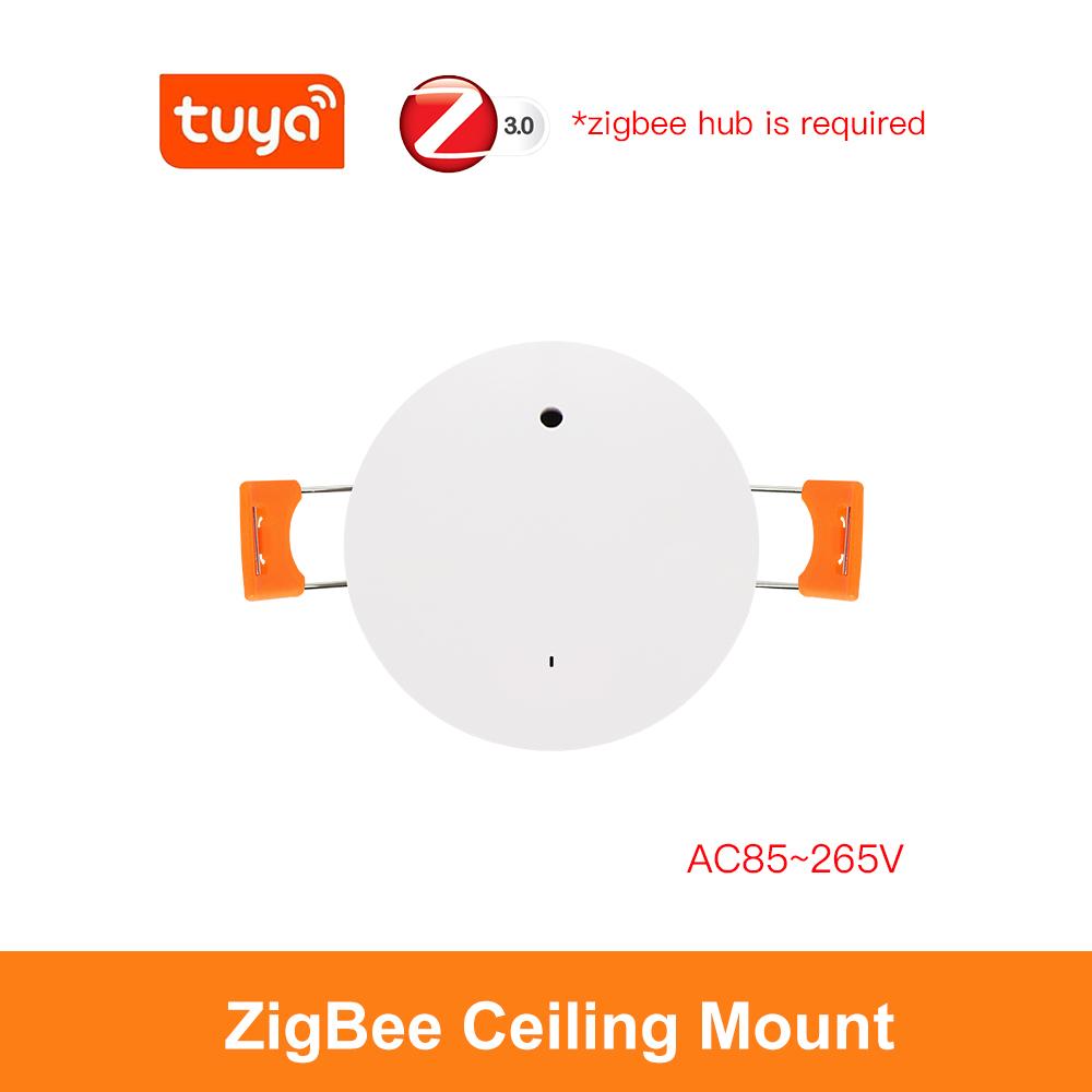 Smart Life Zigbee Human Presence Detector Tuya Wifi MmWave Radar Pir Motion Sensor With Luminance Detection For Smart Home Zigbee ceiling mount