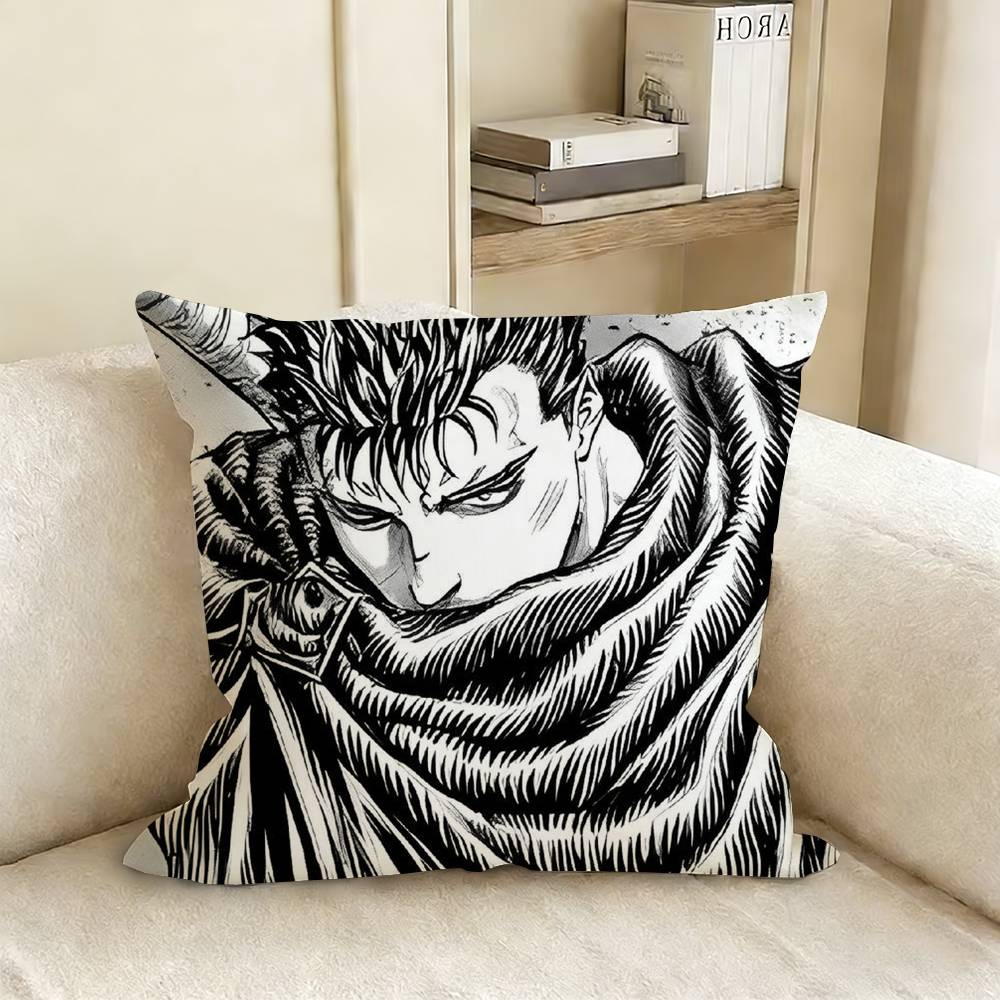 Berserk Guts Hot Anime Pillow Cover Sofa Cushion Cover Home Room Decoration Children Gift