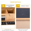 Wooden Rabbit Hutch 112x50x54 cm with Bitumen Roof and 2 Doors for Rabbits and Guinea Pigs