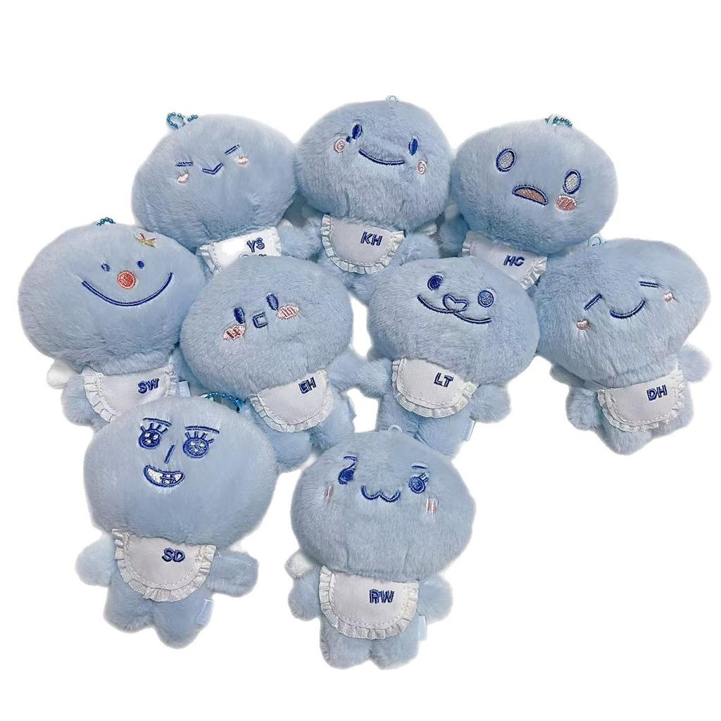 Super Junior Doll Keychain Cartoon Cute Soft Short Plush Pendant Toy Key Ring Siwon Heechul Leeteuk Fans Birthday Gift