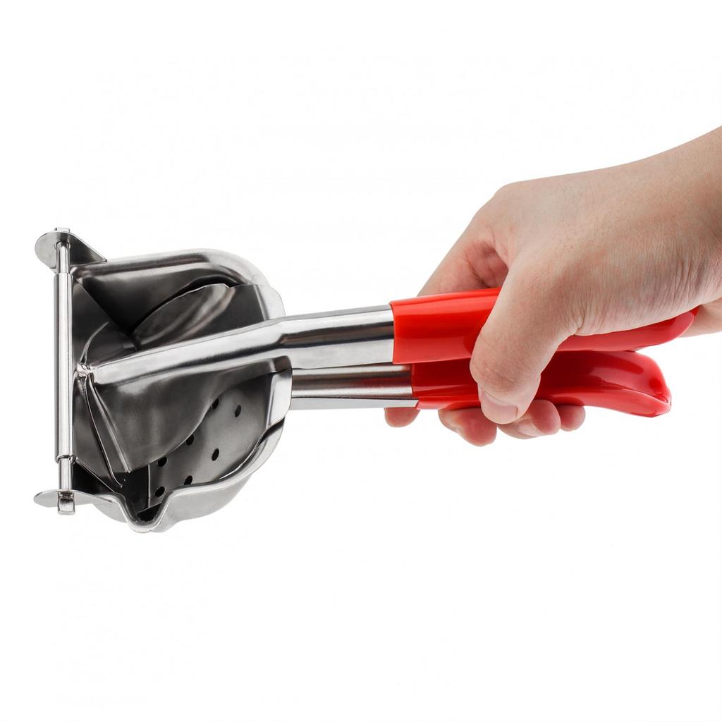 304 Stainless Steel Hand Press Squeeze Juice Extractor for Orange / Lime / Grapefruit with Dipped Plastic Handle