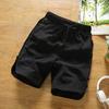 Men Beach Shorts Drawstring Elastic Waist Solid Color Loose Pockets Sports Quick-drying Plus Size Chinese Style Men Sweatpants Male Clothing