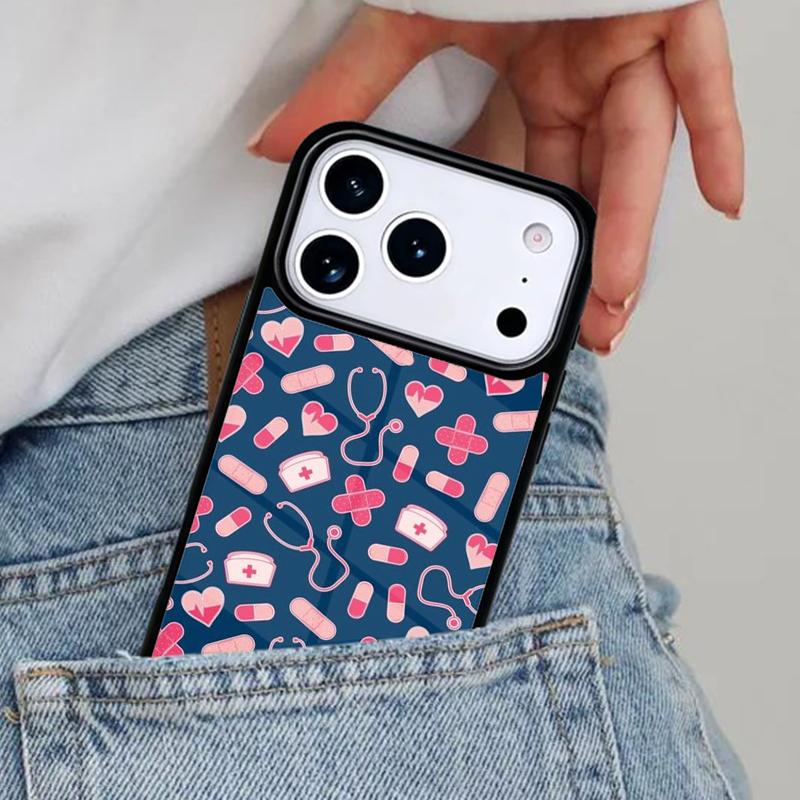 Nurse Heart Nursing Phone Case for iPhone 17ProMax 12 13 14 15 16e 17 Pro Max Plus Air Cover