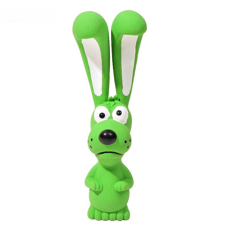 Pet Latex Toys - Long-eared Rabbit Animal - Teething and Dental Cleaning Natural Latex Sound Toy