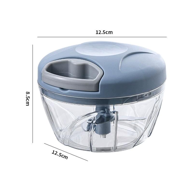 Multifunctional Garlic Chopper & Press Set - 500/900ML Manual Meat Mincer + Vegetable Onion Cutter | Kitchen Cooking Accessories