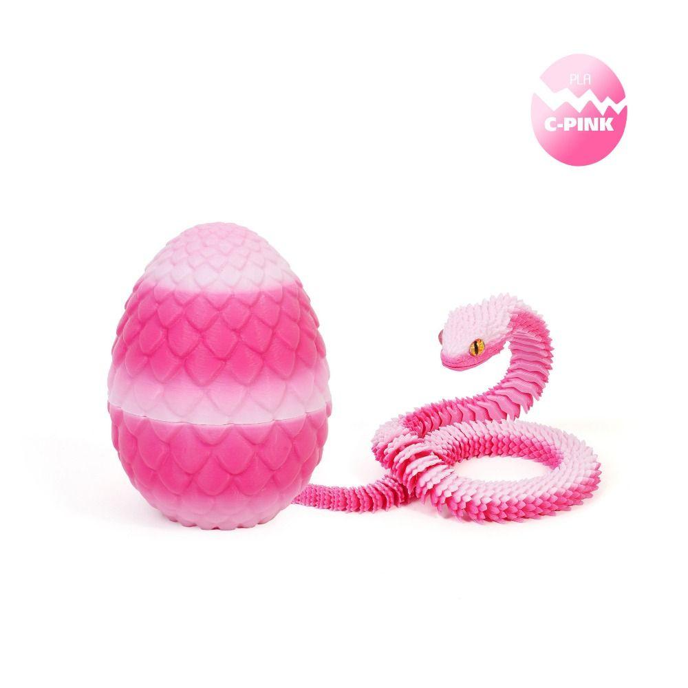 Snake Egg 3D Printed Snake Toys Creative Luminous Snake Ornament  Landscaping Decoration