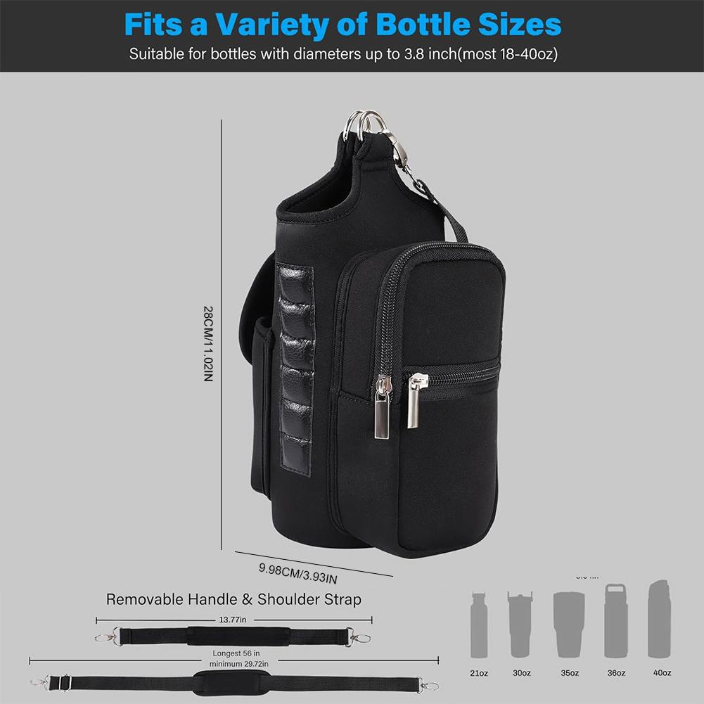 Magnetic Gym Sling Bag Water Bottle & Phone Holder Portable Crossbody Water Bottle Bag For Outdoor Sports Fitness Cup Holder Bag