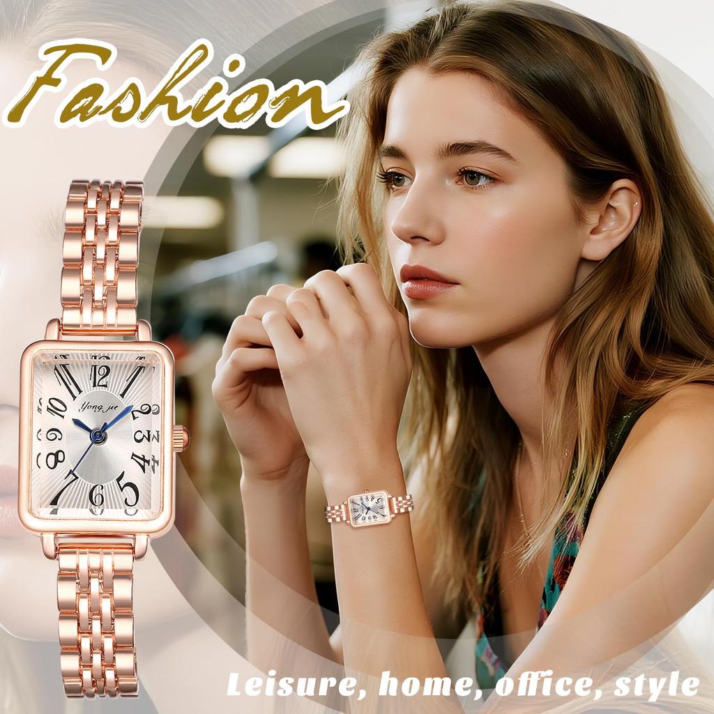 Square Watch Women Simple Fashion Analog Display Waterproof Quartz Casual Business Accessory - Birthday Anniversary Christmas Valentine's Day Gift