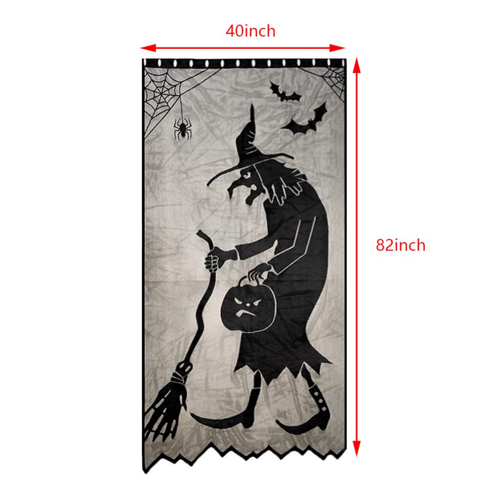 Halloween Decoration Curtain Halloween Witch Curtain Lace Curtain