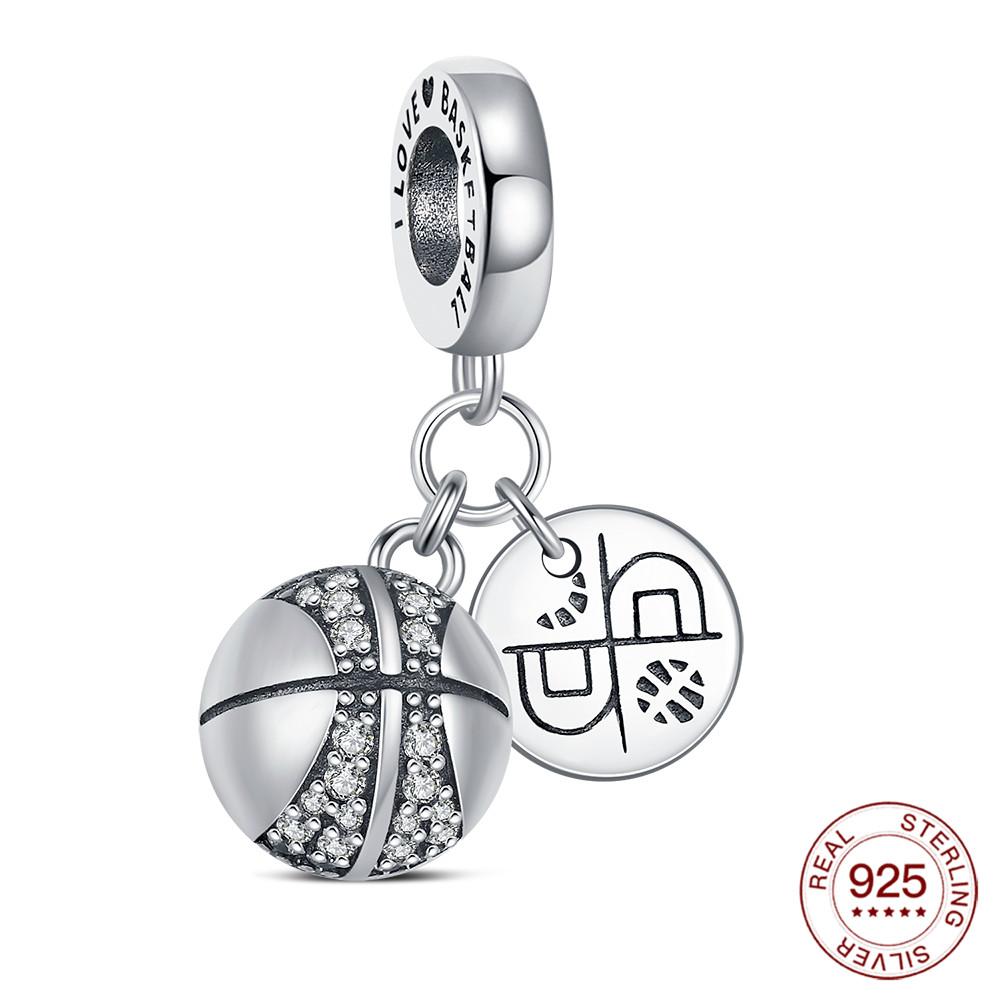 Copper Sports Series Charm Football Barbell Pendant Original Make Diy Bracelet Party Jewelry Gift For Men And Women