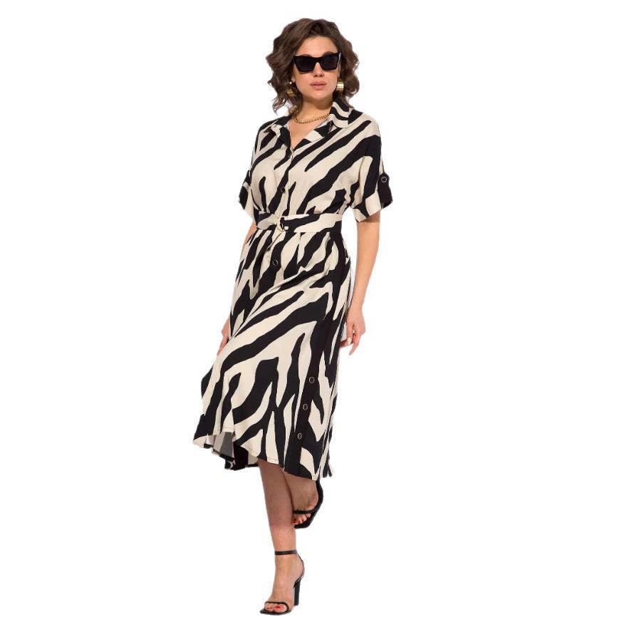 2025 Women's V-Neck A-Line Plus Size Dress - European and American Style